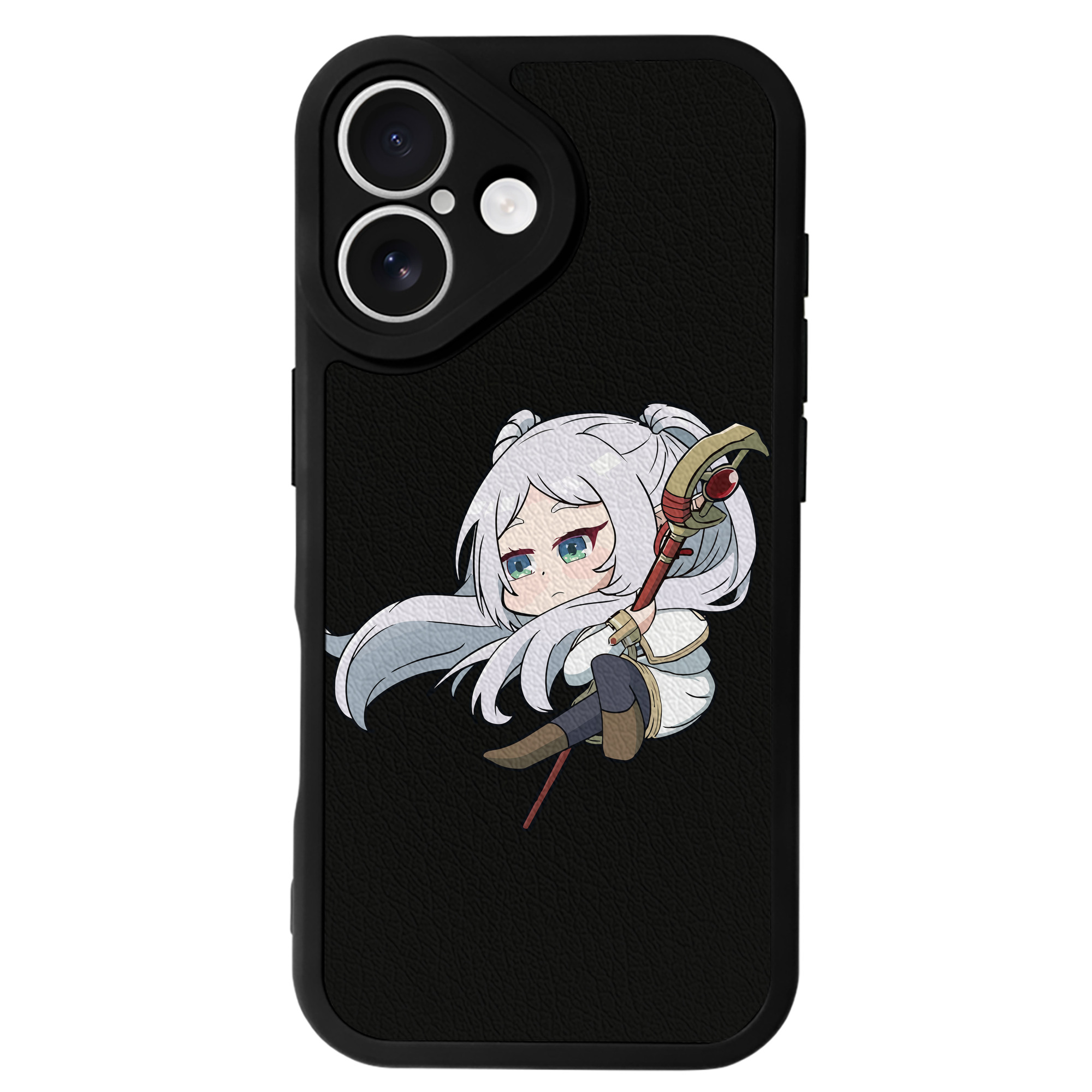 （画像用） 葬送のフリーレン Frieren 【iPhone 16シリーズ対応】シリコンスマホケース（レザー調） 材質：シリコン